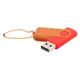 Флешка пластиковая с металлической скобой 16 Гб Designer To Go USB 2.0, красная / оранжевая - фото № 1