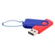 Флешка пластиковая с металлической скобой 16 Гб Designer To Go USB 2.0, красная / синяя - фото № 1