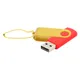 Флешка пластиковая с металлической скобой 16 Гб Designer To Go USB 2.0, красная / желтая - фото № 1