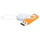 Флешка пластиковая с металлической скобой 16 Гб Designer To Go USB 2.0, оранжевая / белая - фото № 1