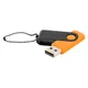 Флешка пластиковая с металлической скобой 16 Гб Designer To Go USB 2.0, оранжевая / черная - фото № 1