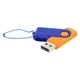 Флешка пластиковая с металлической скобой 16 Гб Designer To Go USB 2.0, оранжевая / синяя - фото № 1