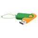 Флешка пластиковая с металлической скобой 16 Гб Designer To Go USB 2.0, оранжевая / зеленая - фото № 1