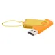 Флешка пластиковая с металлической скобой 16 Гб Designer To Go USB 2.0, оранжевая / желтая - фото № 1