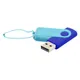 Флешка пластиковая с металлической скобой 16 Гб Designer To Go USB 2.0, синяя / бирюзовая - фото № 1