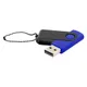 Флешка пластиковая с металлической скобой 16 Гб Designer To Go USB 2.0, синяя / черная - фото № 1