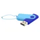Флешка пластиковая с металлической скобой 16 Гб Designer To Go USB 2.0, синяя / голубая - фото № 1