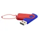 Флешка пластиковая с металлической скобой 16 Гб Designer To Go USB 2.0, синяя / красная - фото № 1