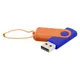 Флешка пластиковая с металлической скобой 16 Гб Designer To Go USB 2.0, синяя / оранжевая - фото № 1