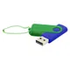 Флешка пластиковая с металлической скобой 16 Гб Designer To Go USB 2.0, синяя / зеленая - фото № 1