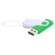Флешка пластиковая с металлической скобой 16 Гб Designer To Go USB 2.0, зеленая / белая - фото № 1