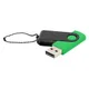 Флешка пластиковая с металлической скобой 16 Гб Designer To Go USB 2.0, зеленая / черная - фото № 1