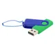 Флешка пластиковая с металлической скобой 16 Гб Designer To Go USB 2.0, зеленая / синяя - фото № 1