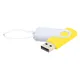 Флешка пластиковая с металлической скобой 16 Гб Designer To Go USB 2.0, желтая / белая - фото № 1