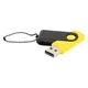 Флешка пластиковая с металлической скобой 16 Гб Designer To Go USB 2.0, желтая / черная - фото № 1