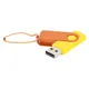 Флешка пластиковая с металлической скобой 16 Гб Designer To Go USB 2.0, желтая / оранжевая - фото № 1