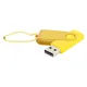 Флешка пластиковая с металлической скобой 32 Гб Designer To Go USB 2.0, желтая - фото № 1
