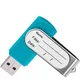 Флешка пластиковая с металлической скобой на 16 Гб Twist Sticker 3.0, soft touch, бирюзовая - фото № 2