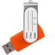 Флешка пластиковая с металлической скобой на 16 Гб Twist Sticker 3.0, soft touch, оранжевая - фото № 1