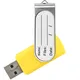 Флешка пластиковая с металлической скобой на 16 Гб Twist Sticker 3.0, soft touch, желтая - фото № 1