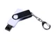 Флешка пластиковая с поворотным механизмом 64Гб, USB 2.0, micro USB, Type-С, белая / металлик - фото № 4