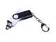 Флешка пластиковая с поворотным механизмом 64Гб, USB 2.0, micro USB, Type-С, белая / металлик - фото № 2