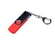 Флешка пластиковая с поворотным механизмом 64Гб, USB 2.0, micro USB, Type-С, красная / металлик - фото № 1