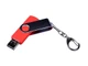 Флешка пластиковая с поворотным механизмом 64Гб, USB 2.0, micro USB, Type-С, красная / металлик - фото № 4