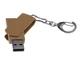 Флешка промо пластиковая на 64 Гб «Варуна» USB 3.0 с поворотным механизмом, коричневая - фото № 3
