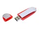Флешка промо USB 2.0 на 4 Гб овальной формы, белая / красная - фото № 2