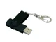 Флешка промо USB 2.0 на 4 Гб с поворотным механизмом и однотонным металлическим клипом, чёрная - фото № 3