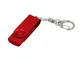 Флешка промо USB 2.0 на 4 Гб с поворотным механизмом и однотонным металлическим клипом, красная - фото № 1