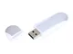 Флешка промо USB 2.0 на 8 Гб овальной формы, белая / серебристая - фото № 2