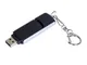 Флешка промо USB 2.0 на 8 Гб с прямоугольной формы с выдвижным механизмом, чёрная - фото № 2