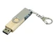 Флешка промо USB 3.0 на 32 Гб с поворотным механизмом, серебристая / светлое дерево - фото № 2