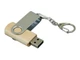 Флешка промо USB 3.0 на 32 Гб с поворотным механизмом, серебристая / светлое дерево - фото № 3