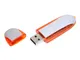 Флешка промо USB 3.0 на 64 Гб овальной формы, белая / оранжевая - фото № 2