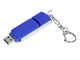 Флешка промо USB 3.0 на 64 Гб с прямоугольной формы с выдвижным механизмом, синяя - фото № 2