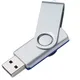 Флешка пластиковая на 16 Гб Twist Mix USB 2.0, серебристая / синяя - фото № 2