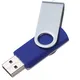 Флешка пластиковая на 16 Гб Twist Mix USB 2.0, серебристая / синяя - фото № 3