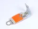Флешка USB 2.0 кожаная 16 Гб в виде брелока, оранжевая - фото № 1