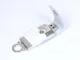 Флешка USB 2.0 кожаная 8 Гб в виде брелока, белая - фото № 1