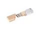 Флешка USB 2.0 на 16 Гб с кристаллом, золотая / прозрачная - фото № 2