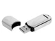 Флешка USB 2.0 на 4 Гб каплевидной формы, серебряная - фото № 2
