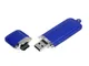 Флешка USB 2.0 на 4 Гб классической прямоугольной формы, синяя - фото № 2