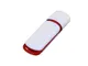 Флешка USB 2.0 на 4 Гб с цветными вставками, белая / красная - фото № 1