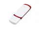 Флешка USB 2.0 на 4 Гб с цветными вставками, белая / красная - фото № 3