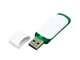 Флешка USB 2.0 на 4 Гб с цветными вставками, белая / зелёная - фото № 2