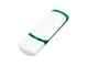 Флешка USB 2.0 на 4 Гб с цветными вставками, белая / зелёная - фото № 3