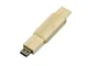 Флешка USB 2.0 на 64 Гб прямоугольной формы с раскладным корпусом, светлое дерево - фото № 3